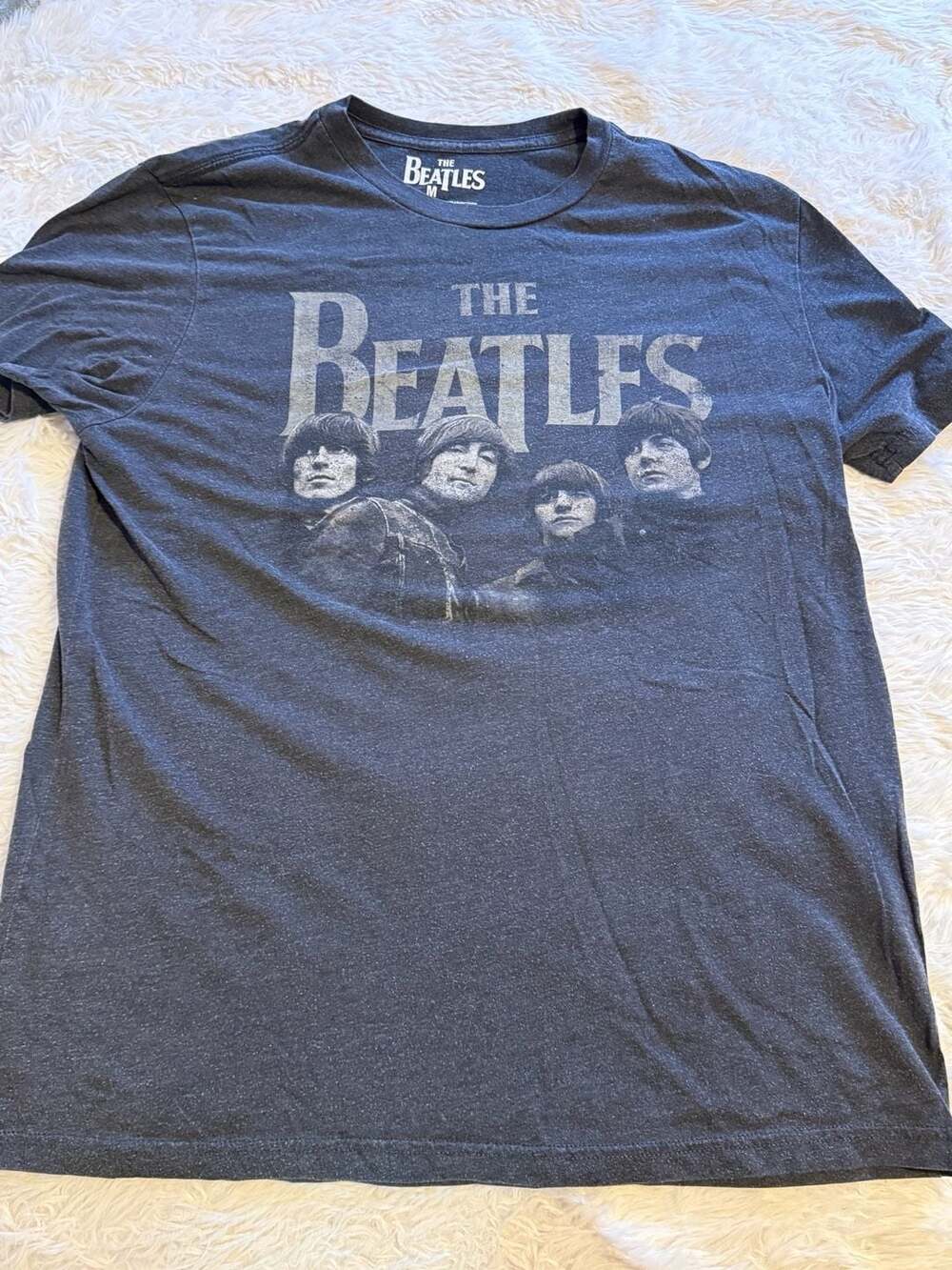 The Beatles 1965 American Tour Graphic T-Shirt Size M Charcoal